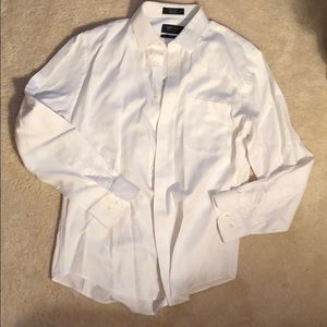 Nordstrom white button down dress shirt.